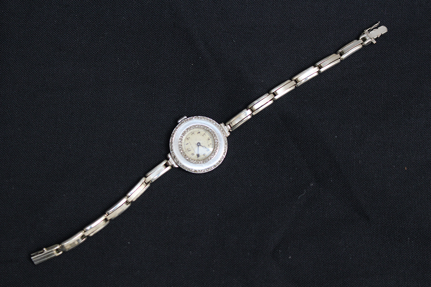 Ladies Watch Mappin and Webb , platinum with diamonds and steel bracelet; English 20th Century; in - Image 3 of 3