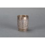 silver beaker decorated with leaves , 190 gr
