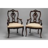 Pair of Baroque arm chairs