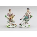 Pair of Vienna porcelain figures