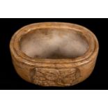 Oval stone basin