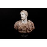 Marble bust of a Roman imperator