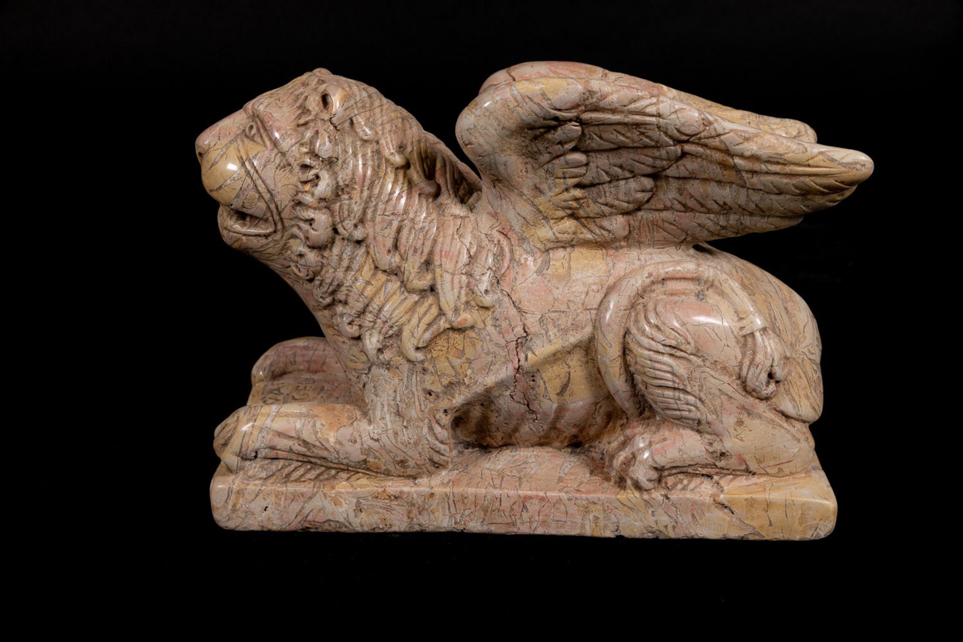 Two Romanesque winged lions - Image 3 of 3