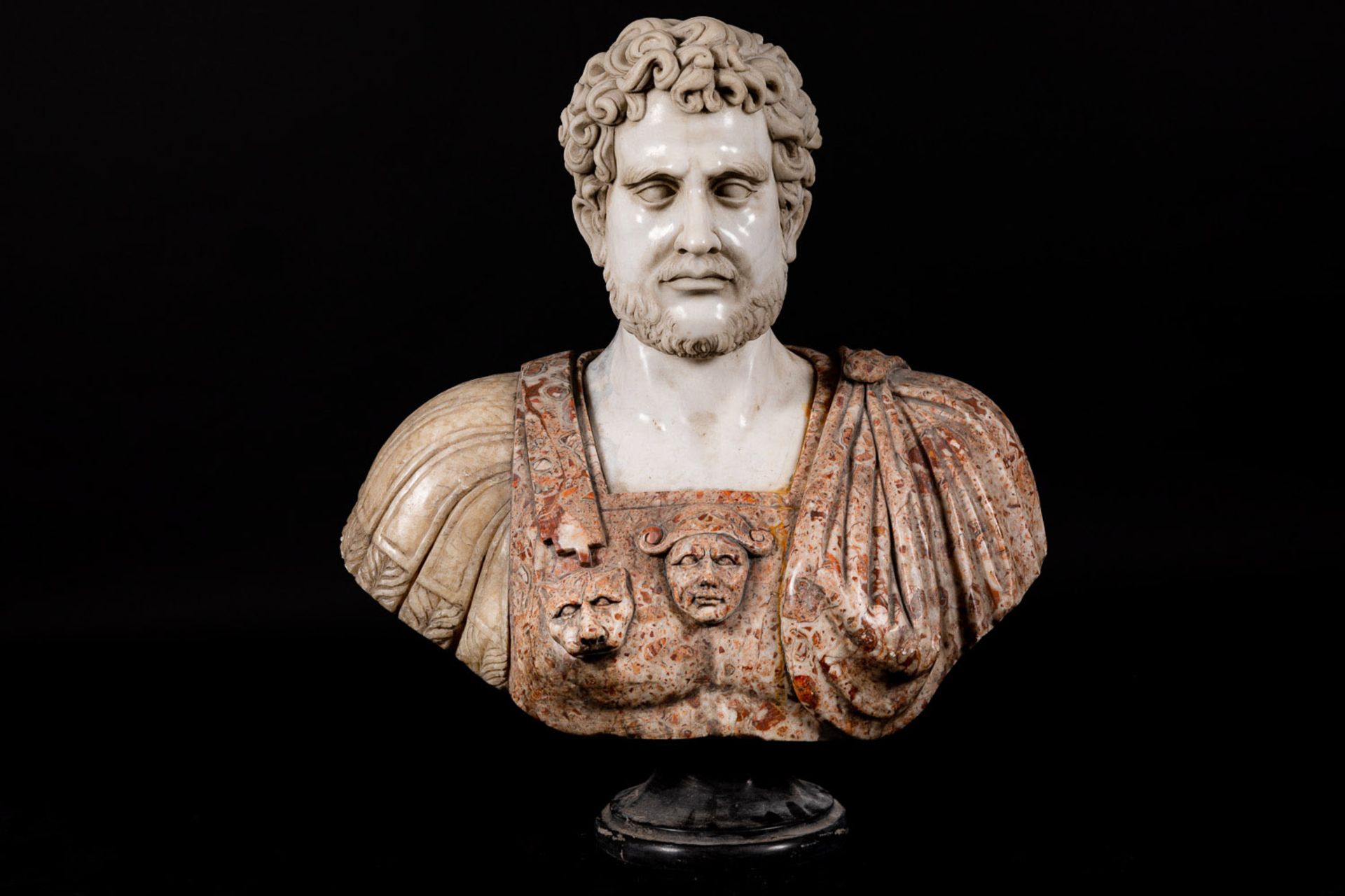 Marble bust of a Roman imperator