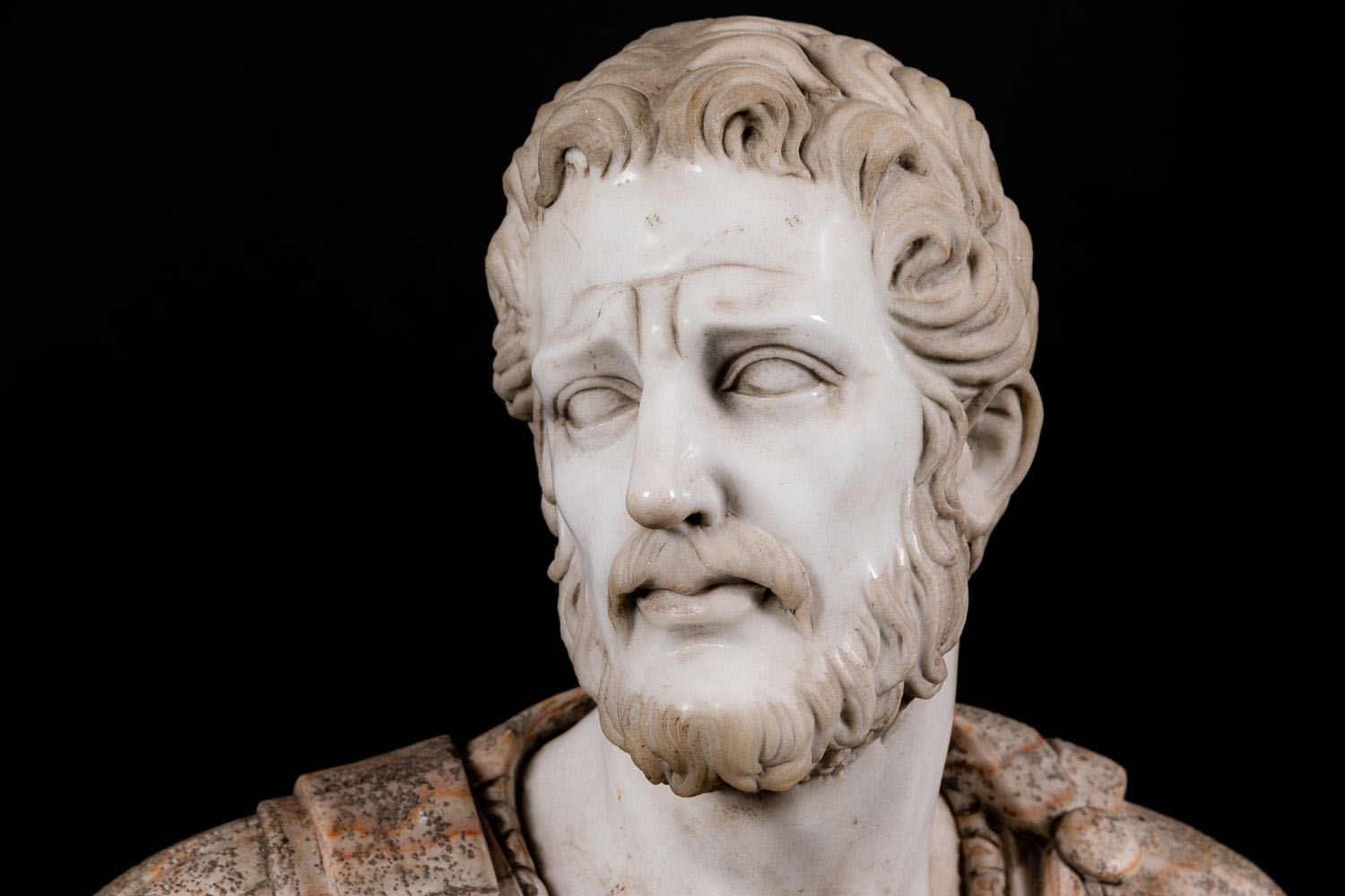Marble bust of a Roman imperator - Image 2 of 3