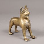 A bronze aquamanile