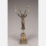 Classical bronze candelabra