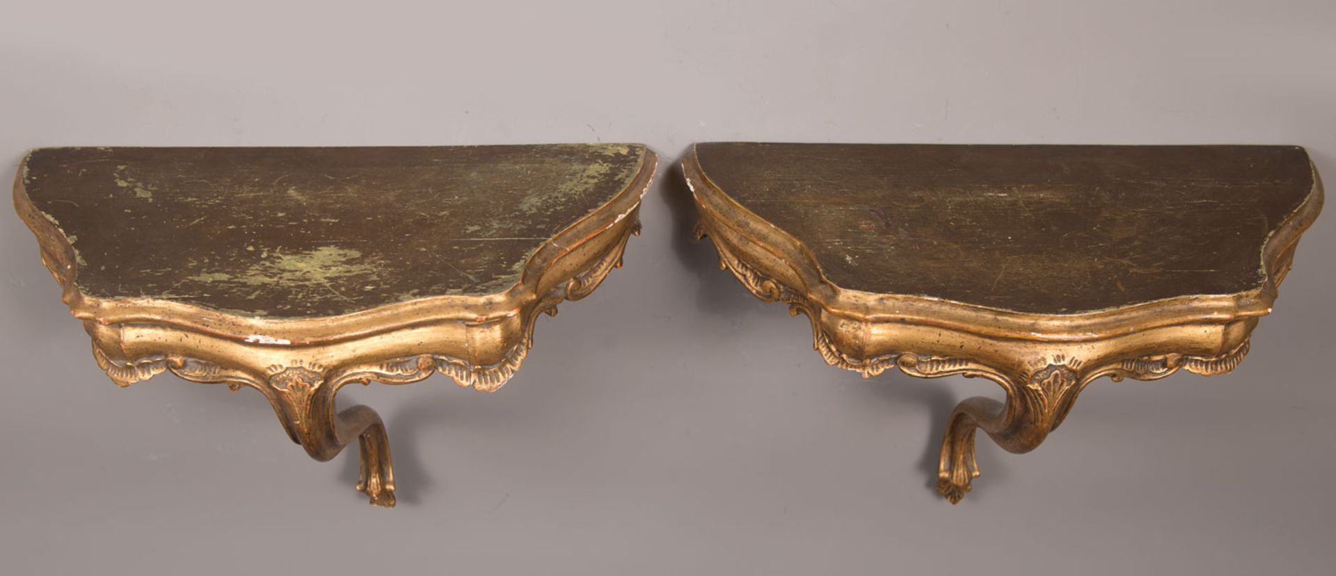 A set of three Venetian wall consoles - Image 3 of 3