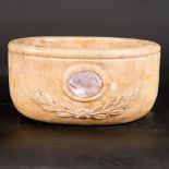 Oval marble basin