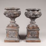 Pair of classical bronze vases