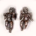 Pair of bronze Angels