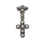 BROCHE EN OR, ARGENT ET DIAMANTS, VERS 1860