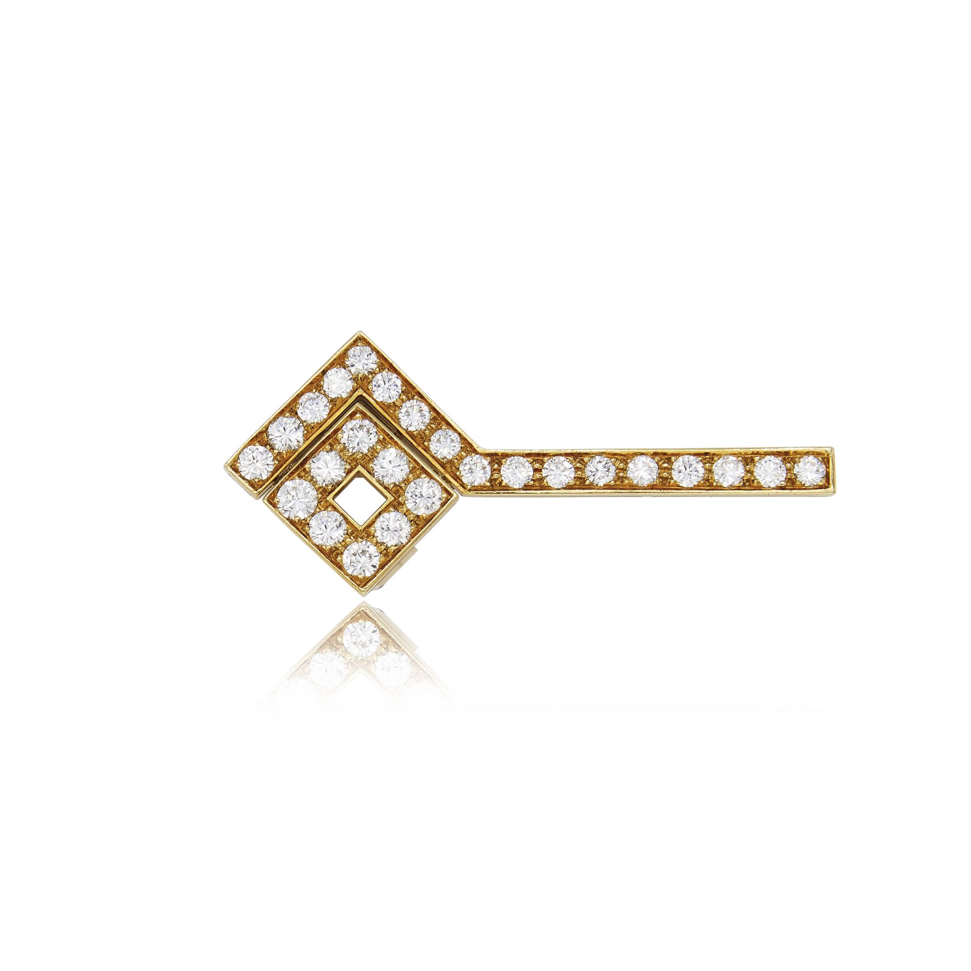 BROCHE EN OR ET DIAMANTS