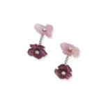 PAIRE DE BOUTONS DE MANCHETTE EN OR, TOURMALINES ET DIAMANTS