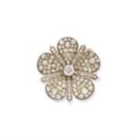 BROCHE EN OR, ARGENT ET DIAMANTS VERS 1890