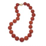 COLLIER EN OR ET CORAIL