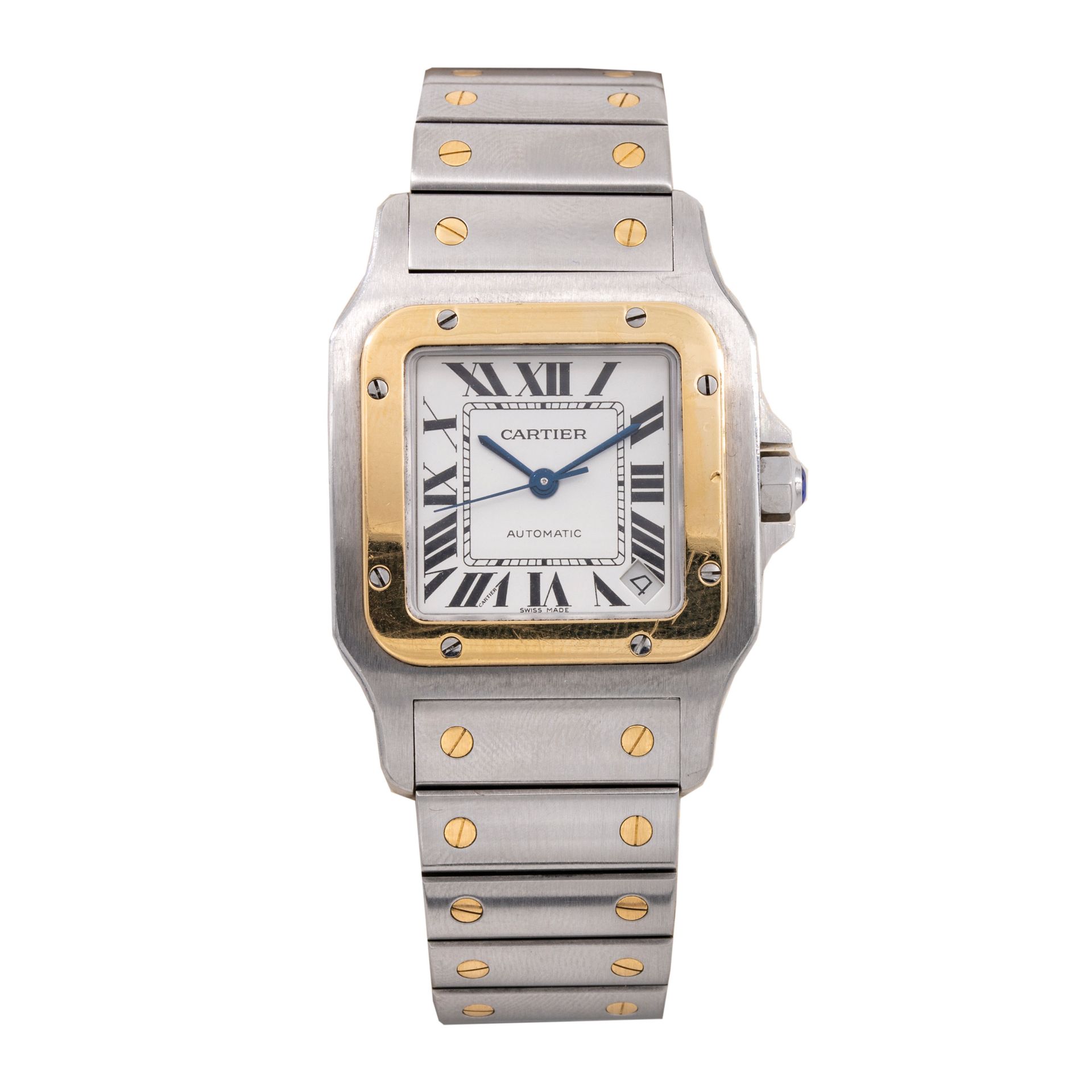 CARTIER SANTOS 2823 - MONTRE-BRACELET EN ACIER ET OR -VERS 1990 - Image 2 of 2