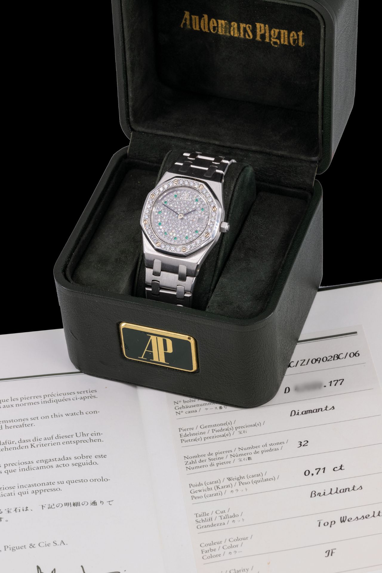 AUDEMARS PIGUET ROYAL OAK LADY, N°177 EN OR BLANC - Vers 1995 - Image 2 of 2