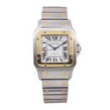 CARTIER SANTOS 2823 - MONTRE-BRACELET EN ACIER ET OR -VERS 1990