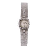 VACHERON CONSTANTIN - MONTRE BRACELET EN OR BLANC ET BRILLANTS - VERS 1960