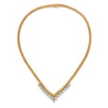 COLLIER SEMI-ARTICULÉ EN OR 14K ET DIAMANTS