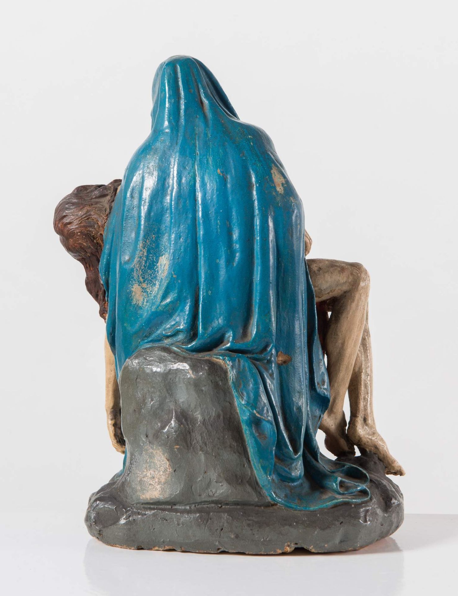 Pietà, scultura in terracotta policroma. Italia meridionale?, metà del XVIII secolo. Cm 28x18,7x14, - Bild 3 aus 3