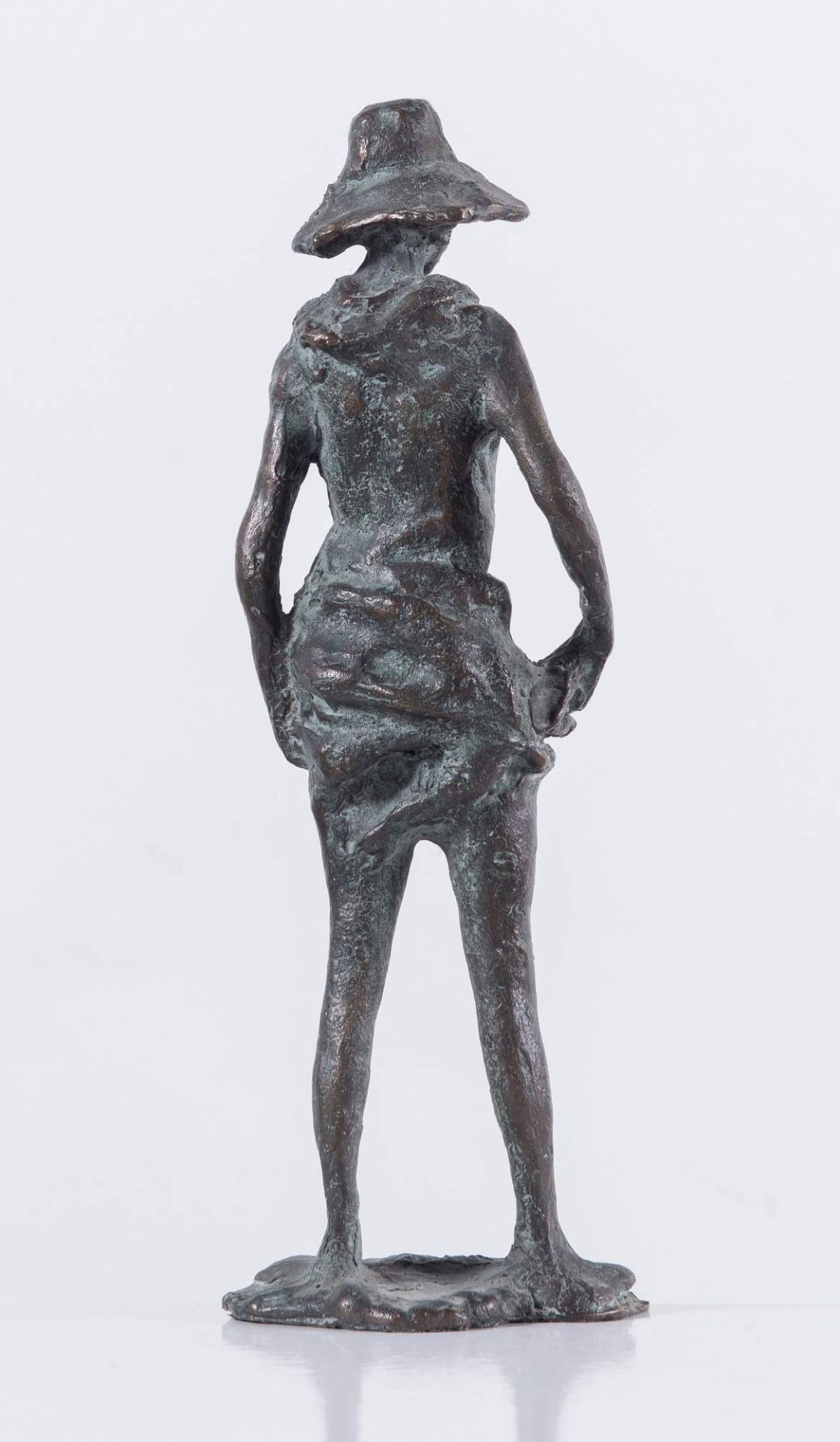 AUGUSTO MURER (Falcade 1922-Padova 1985) “Fanciulla”, 1975. Scultura in bronzo. Cm 32x12. Opera - Image 3 of 4