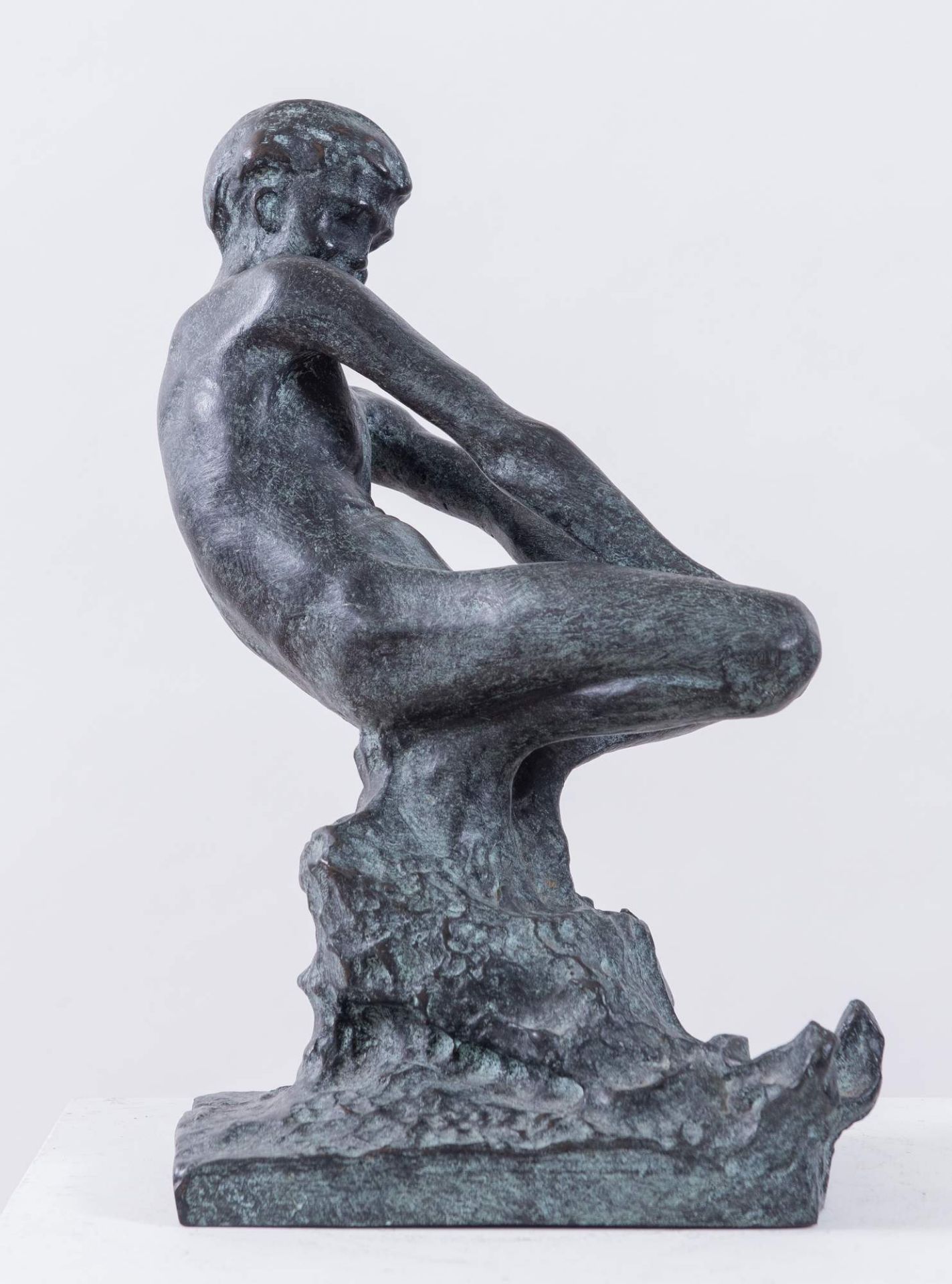 MARINO MARINI (Pistoia 1901 – Viareggio 1980), attr. "Fanciullo". Scultura in bronzo. Cm 32x20x20. - Bild 2 aus 2
