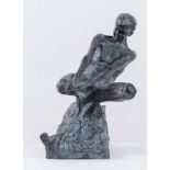 MARINO MARINI (Pistoia 1901 – Viareggio 1980), attr. "Fanciullo". Scultura in bronzo. Cm 32x20x20.