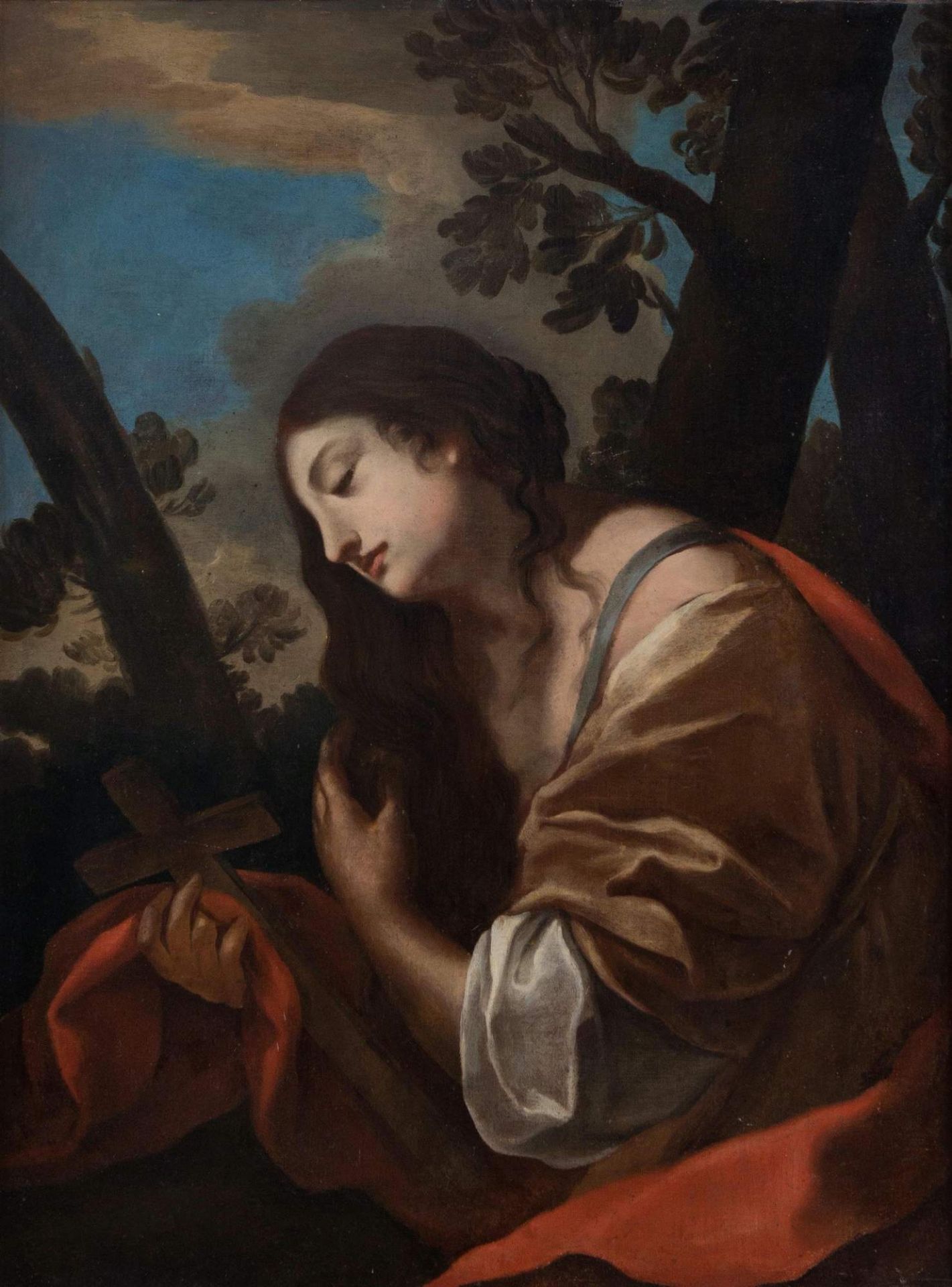 Maestro del XVII secolo. “Maddalena”. Olio su tela. Cm 98x74,5 .