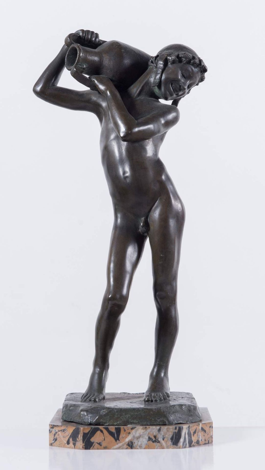 BERNARDO BALESTRIERI (Palermo 1884 - 1965) “Fanciullo”. Scultura in bronzo. Cm 41x18x14. Opera