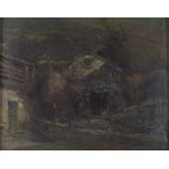 GIUSEPPE SOLENGHI (Milano 1879 - Cernobbio 1944) "Paesaggio con case", 1919. Olio su tela. Cm