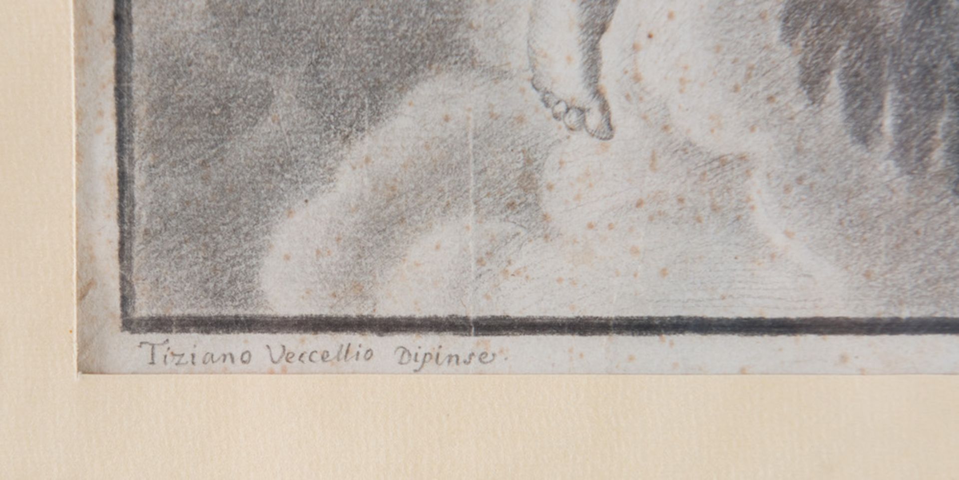 GIOVANNI AGAZZANI (XVIII) "Ratto di Ganimede", 1783. Disegno su carta, su modello di Tiziano Vecelli - Bild 3 aus 4