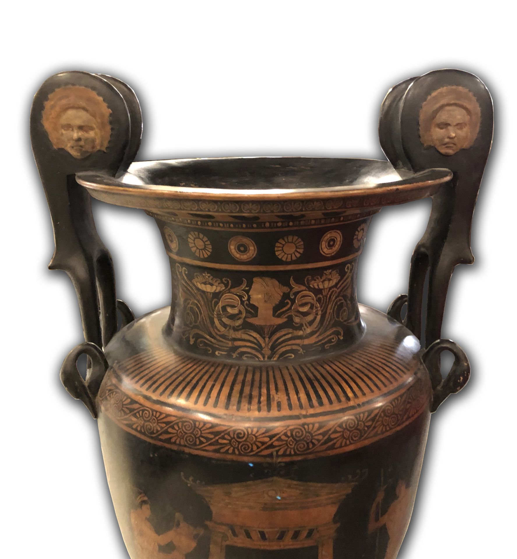 GIUSTINIANI, vaso anfora corinzio in terracotta. H. cm 97; diametro: cm 57. - Bild 3 aus 3
