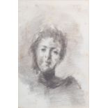 POMPEO MARIANI (Monza 1857 – Bordighera 1927) "Figura femminile" Disegno su carta. Cm 19,5x13.