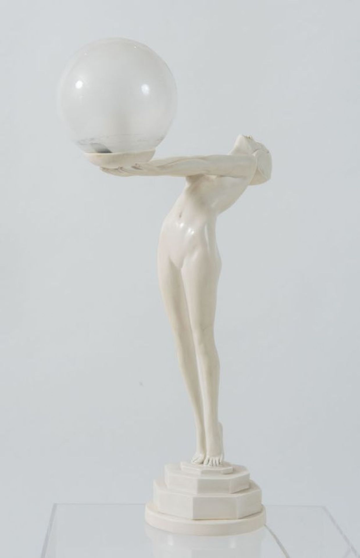 STONELITE Lampada da tavolo in resina con sfera in vetro. Marchio originale. Prod. Stonelite, Italia - Bild 2 aus 3