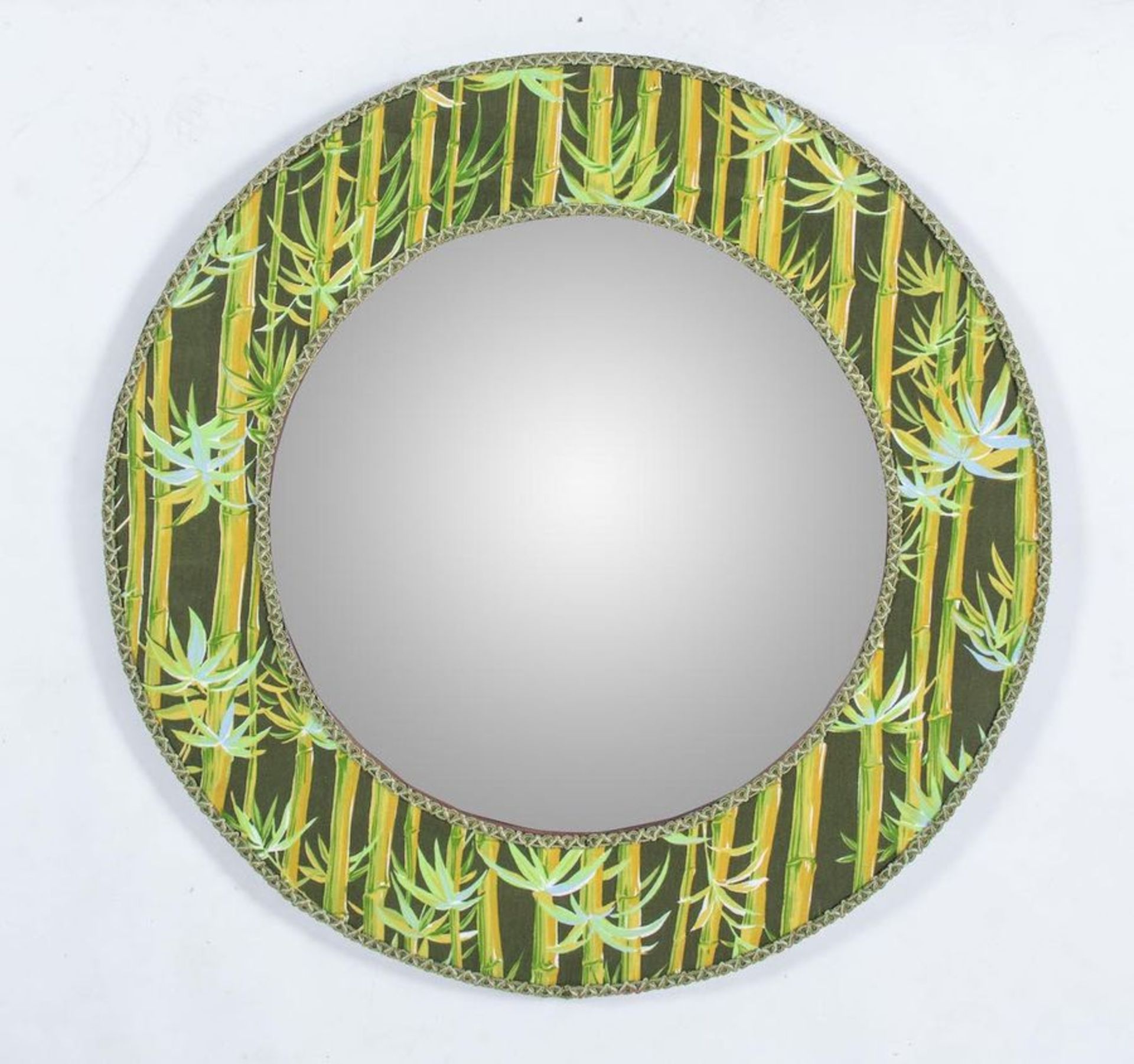 VALENTINO PIU’ Consolle in bamboo con legature in cuoio e tessuto con specchio in vetro e cornice in - Bild 2 aus 4