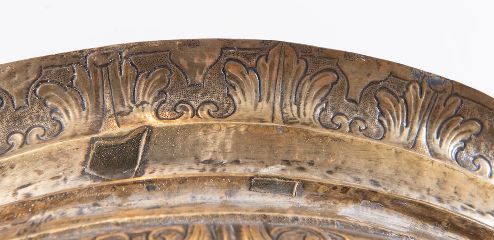 Italia, metà del XVIII secolo. Lampada votiva in argento. Reca punzoni sul bordo superiore: SM e ste - Image 4 of 4