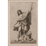 LUDOVICO CARRACCI "San Rocco". Incisione su carta. Opera esposta alla mostra delle incisione Bologna