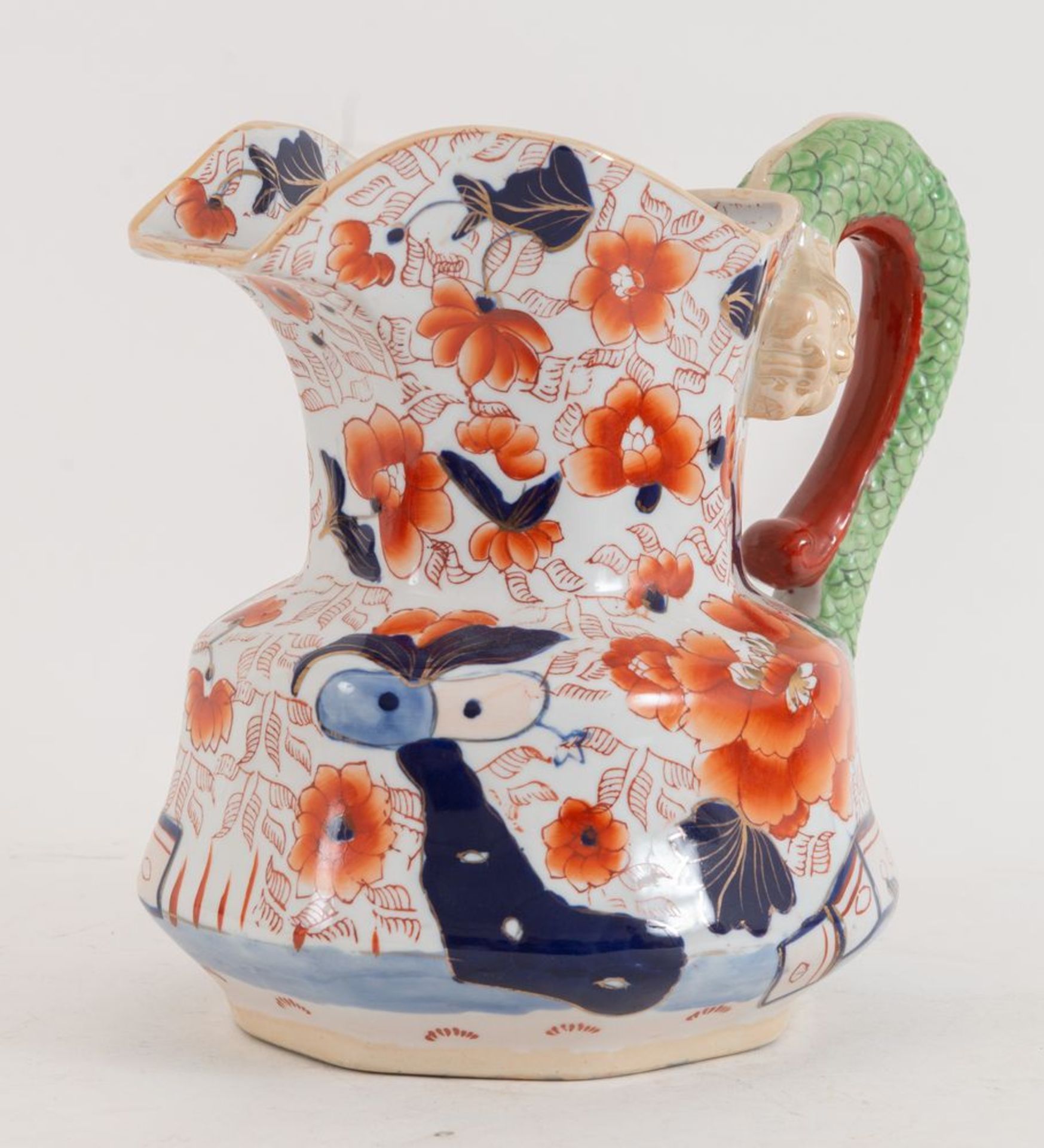IRONSTOHE – China. Brocca in ceramica smaltata. Cm 23,5x25x22;