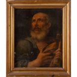 Maestro del XVIII secolo “San Pietro”. Olio su tela. Cm 55,5x46.