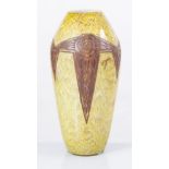 LEGRAS Grande vaso in pasta di vetro soffiato. Marchio originale. Prod. Legras, Francia, 1920 ca. Cm