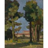 Ludovico Tommasi (1966 - 1941) (attrib. to) - Landscape with a farmhouse