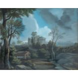 Venetian school of late XVIII century - early XIX century - Landscape with figures