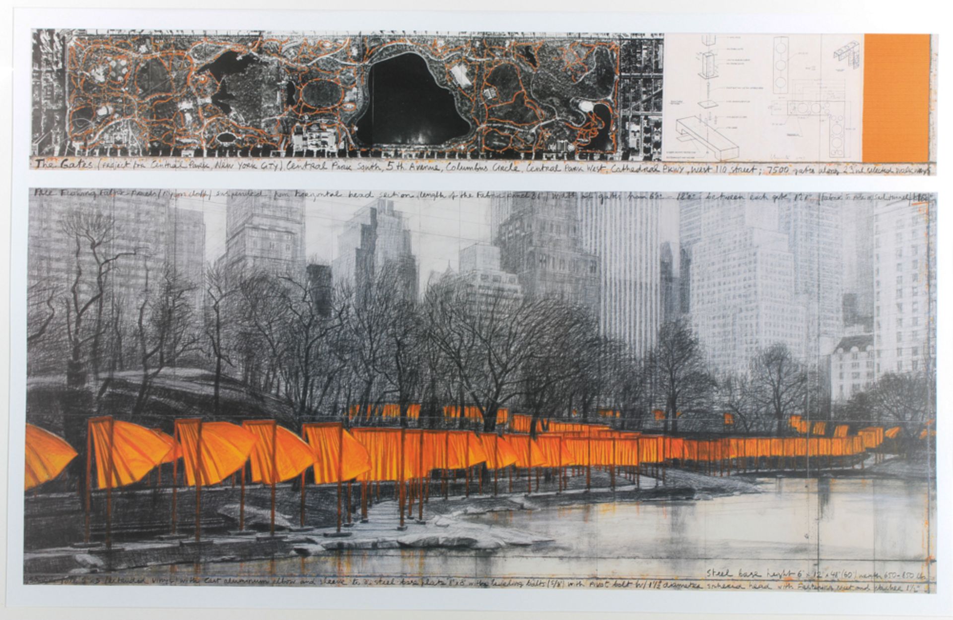 Christo (1935 - 2020) Offset lithograph signed in the Javacheff Christo plate, ** The Gates - Image 4 of 5