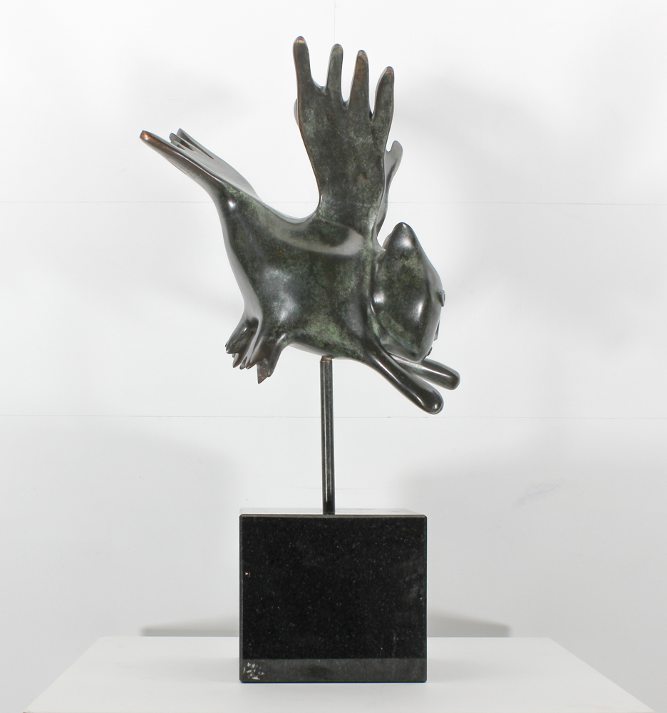 Guillaume Corneille van Beverloo (1922 - 2010) Bronze statue signed Guillaume Corneille, ** Cat bird - Image 5 of 10