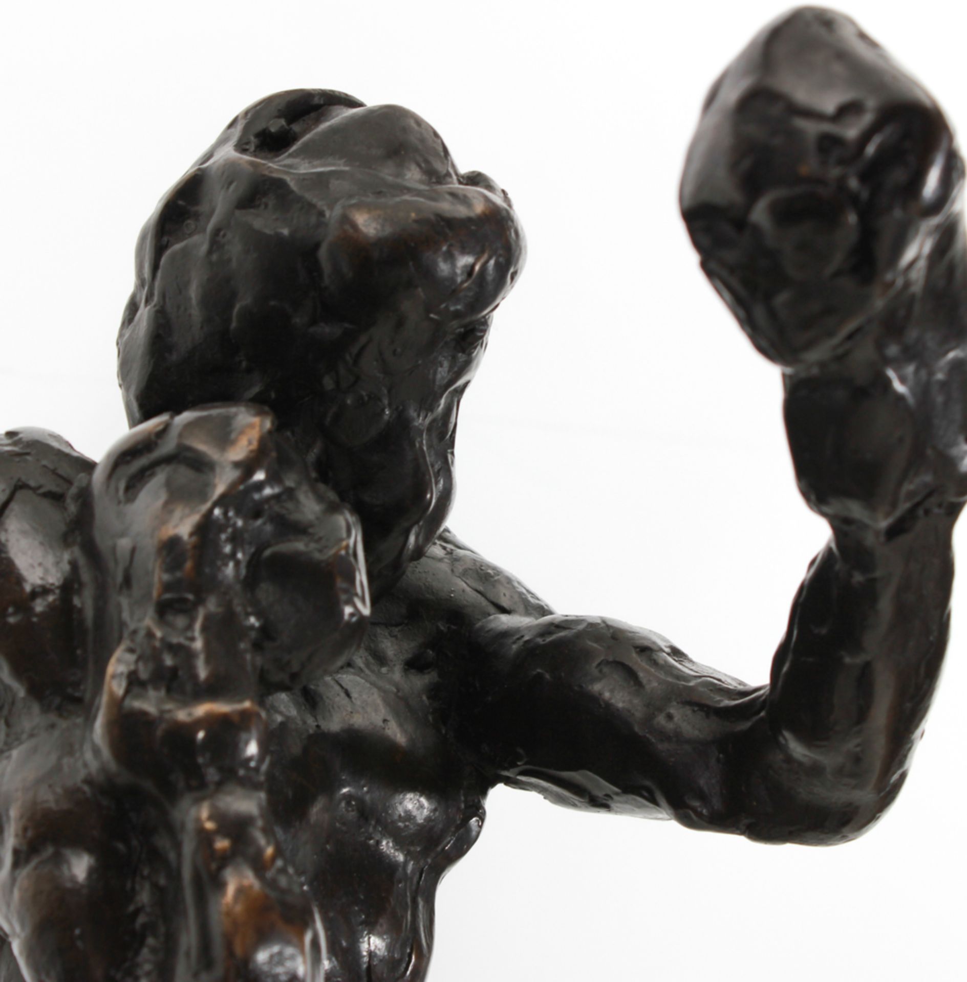Theo Mackaay (1950 Utrecht) Bronze sculpture by Theo Mackaay, ** Boxer **, height 50 cm. Dutch - Bild 6 aus 7
