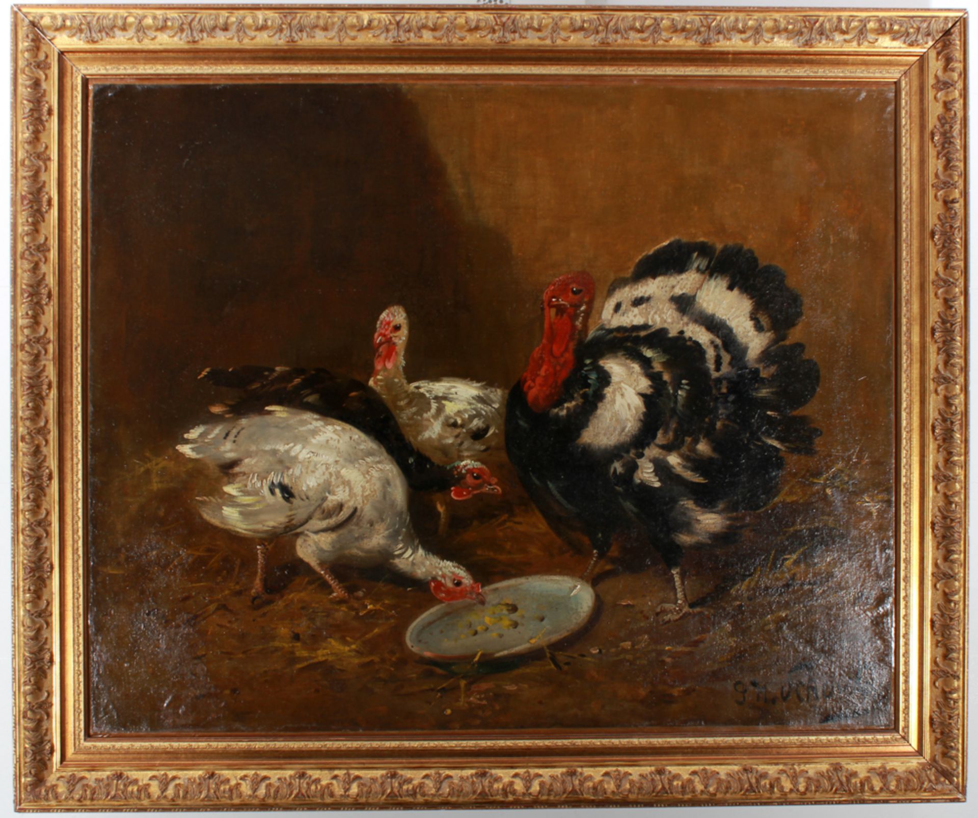 Paul Henry Schouten (1860 - 1922) Painting signed Paul Henry Schouten ** Farmyard animals ** - - Bild 2 aus 9