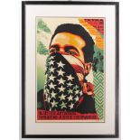 Obey (Shepard Fairy) Off-set lithograph get. Obey, ** American Rage **. - size height and width 90 X