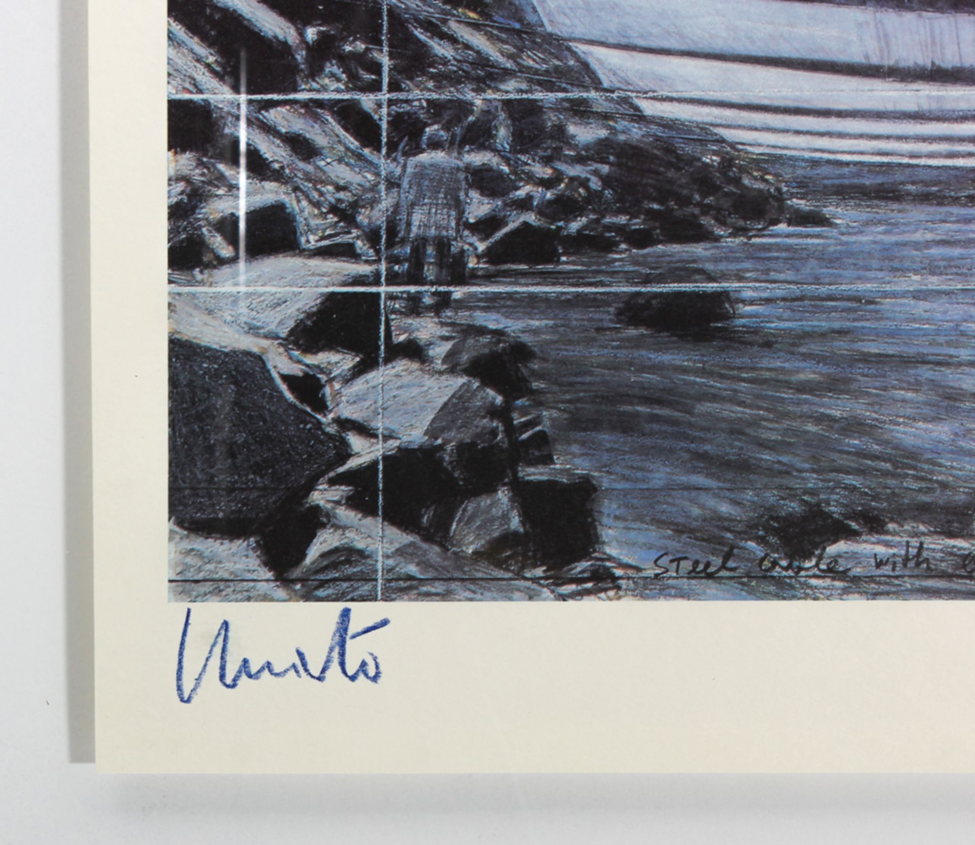 Christo (1935 - 2020) Offset lithograph signed Javacheff Christo, ** Over the River II **, No. 382/ - Bild 4 aus 5